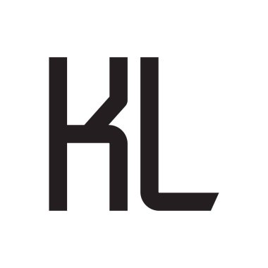 kl ilk harf vektör logo simgesi