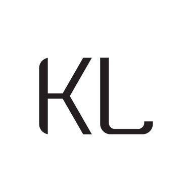 kl ilk harf vektör logo simgesi