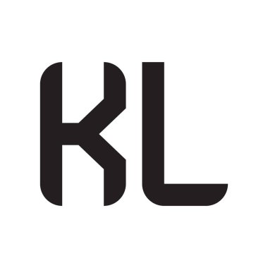 kl ilk harf vektör logo simgesi