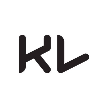 kl ilk harf vektör logo simgesi