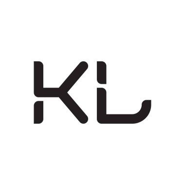 kl ilk harf vektör logo simgesi