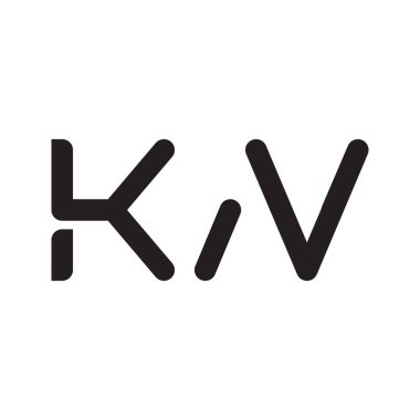 kn ilk harf vektör logo simgesi
