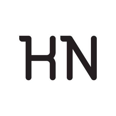 kn ilk harf vektör logo simgesi