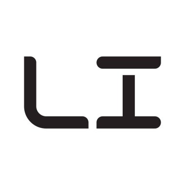 li ilk harf vektör logo simgesi