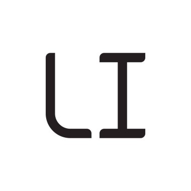 li ilk harf vektör logo simgesi