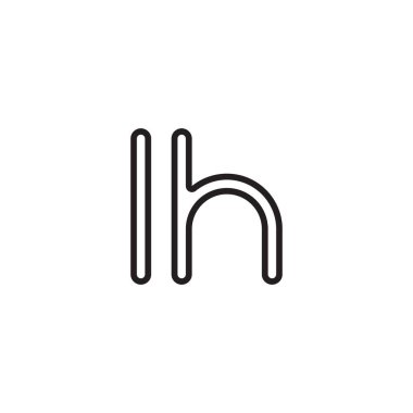 İlk harf vektör logosu simgesi