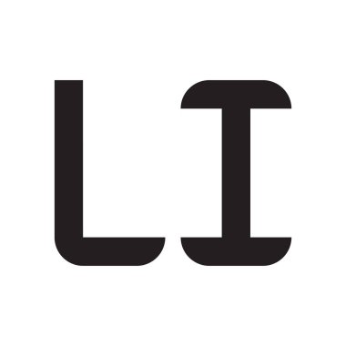 li ilk harf vektör logo simgesi