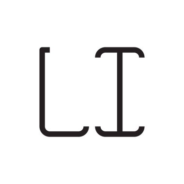 li ilk harf vektör logo simgesi