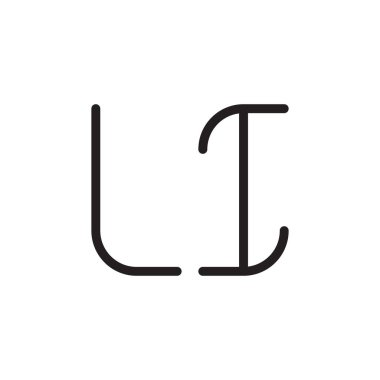 li ilk harf vektör logo simgesi