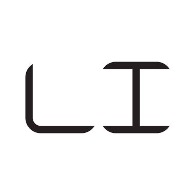 li ilk harf vektör logo simgesi