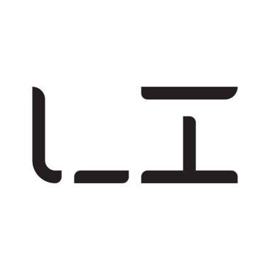 li ilk harf vektör logo simgesi