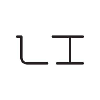 li ilk harf vektör logo simgesi