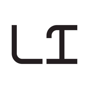 li ilk harf vektör logo simgesi