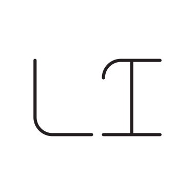 li ilk harf vektör logo simgesi