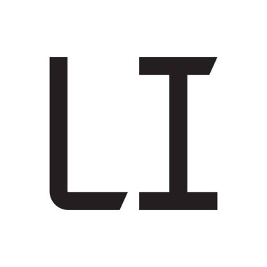 li ilk harf vektör logo simgesi