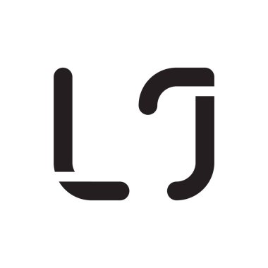 LJ ilk harf vektör logo simgesi