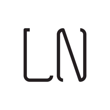 İlk harf vektör logo simgesinde