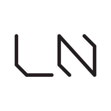 İlk harf vektör logo simgesinde