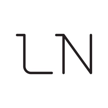 İlk harf vektör logo simgesinde