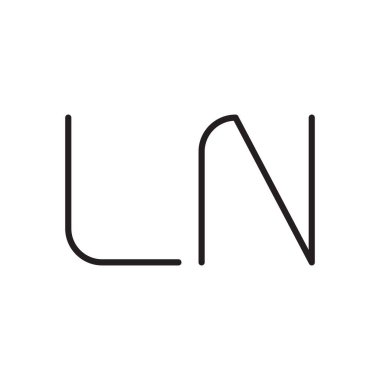 İlk harf vektör logo simgesinde