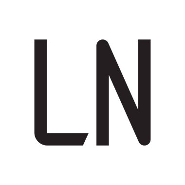 İlk harf vektör logo simgesinde