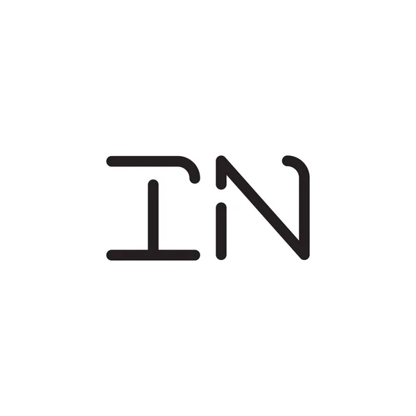 Nell Icona Iniziale Del Logo Vettoriale Della Lettera — Vettoriale Stock