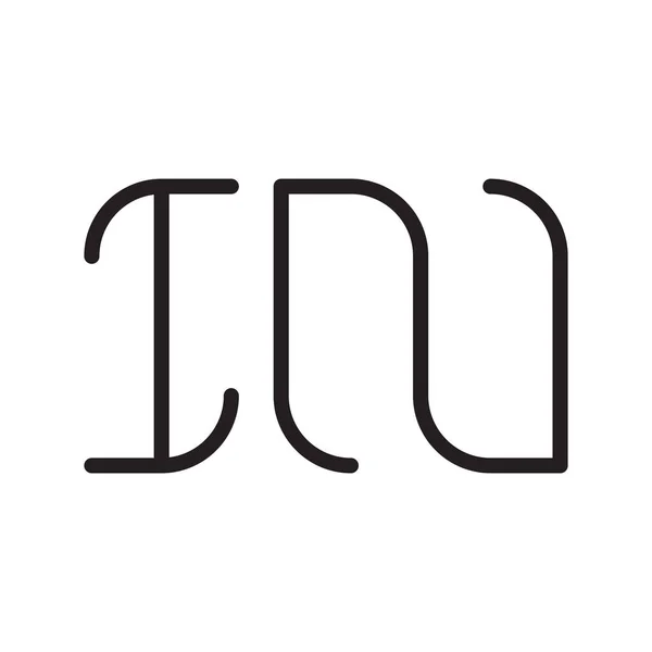 Ícone Inicial Logotipo Vetor Letra —  Vetores de Stock
