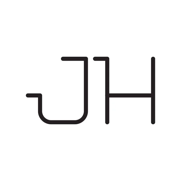 Jh初始字母向量图标 — 图库矢量图片