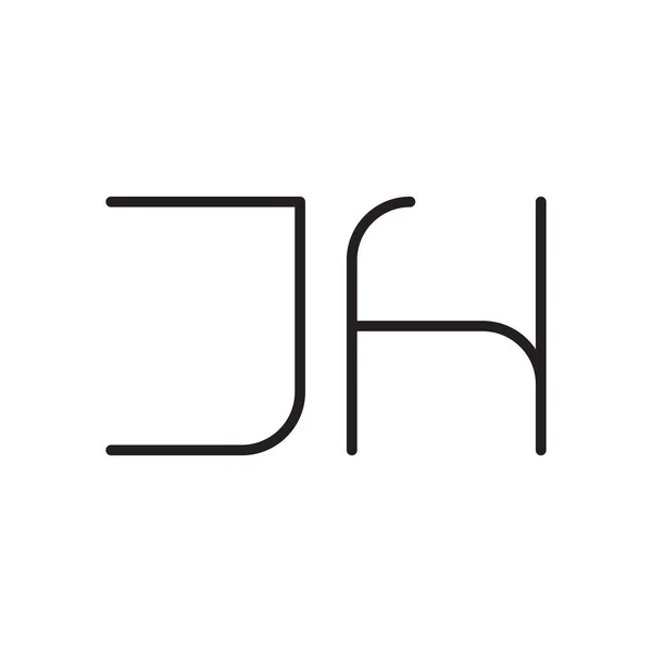 Jh頭文字ベクトルロゴアイコン — ストックベクタ
