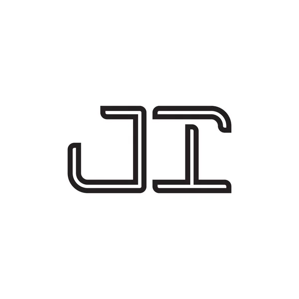 Początkowa Ikona Wektora Litery Logo — Wektor stockowy