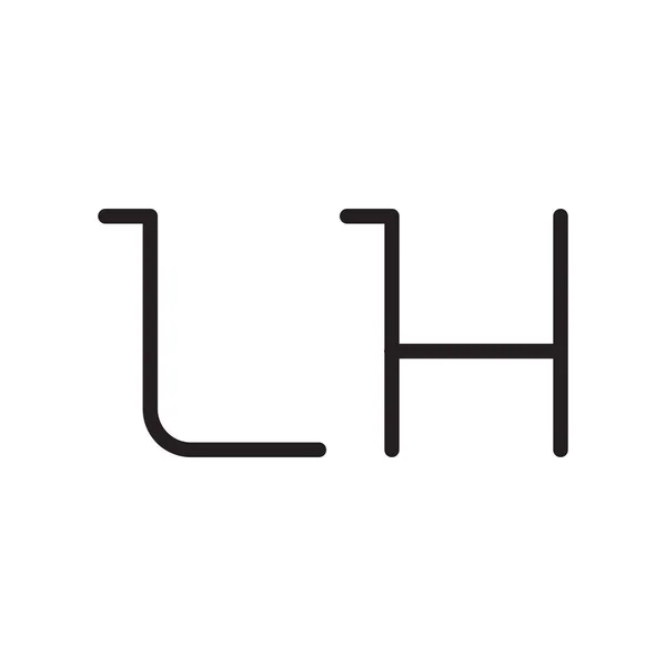 Lh初始字母向量图标 — 图库矢量图片