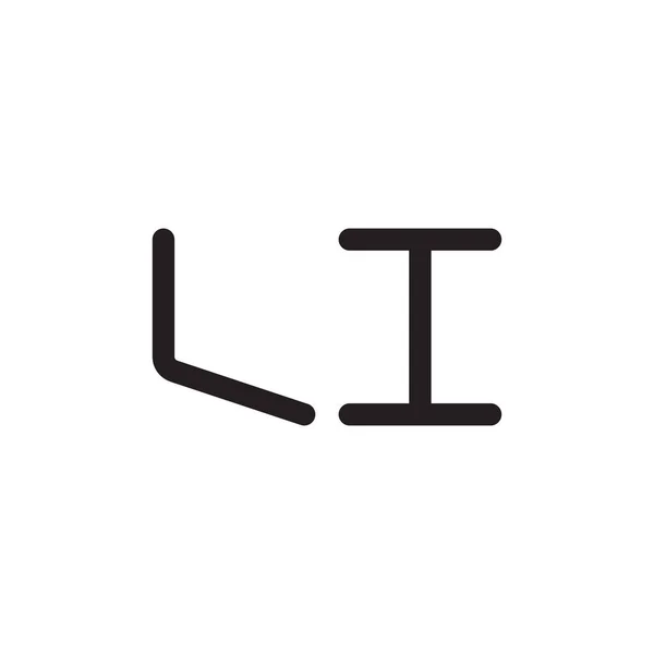 Li初始字母向量图标 — 图库矢量图片