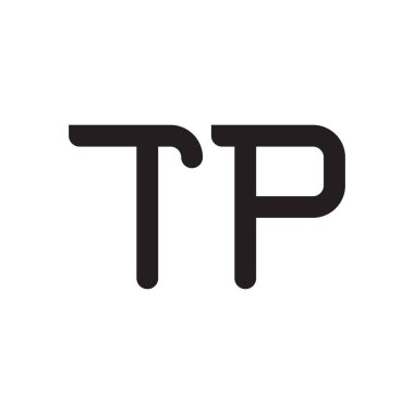 tp ilk harf vektör logo simgesi