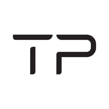 tp ilk harf vektör logo simgesi