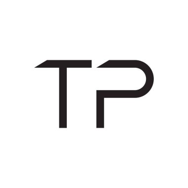tp ilk harf vektör logo simgesi