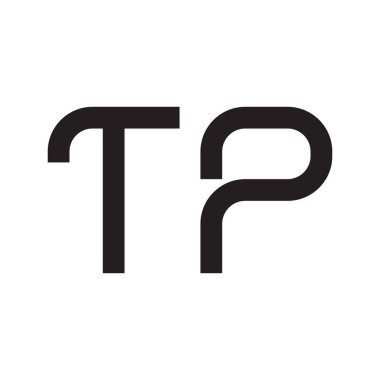 tp ilk harf vektör logo simgesi
