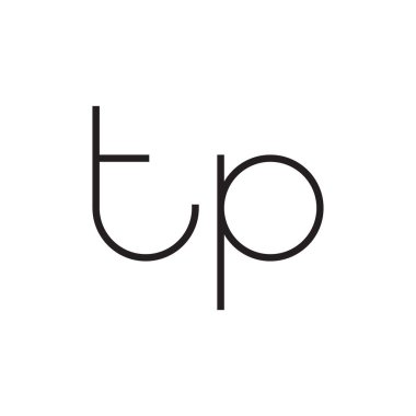 tp ilk harf vektör logo simgesi