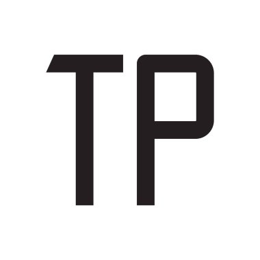 tp ilk harf vektör logo simgesi