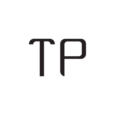 tp ilk harf vektör logo simgesi