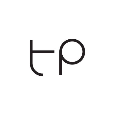 tp ilk harf vektör logo simgesi
