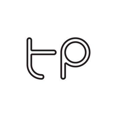 tp ilk harf vektör logo simgesi