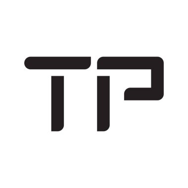 tp ilk harf vektör logo simgesi