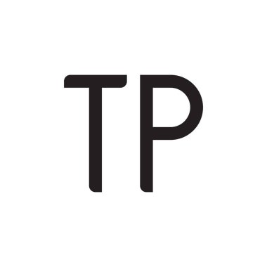 tp ilk harf vektör logo simgesi