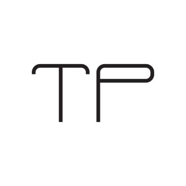 tp ilk harf vektör logo simgesi