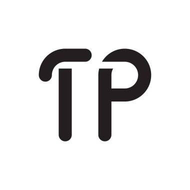 tp ilk harf vektör logo simgesi