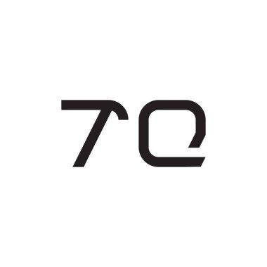 tq ilk harf vektör logo simgesi