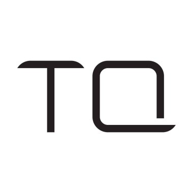tq ilk harf vektör logo simgesi