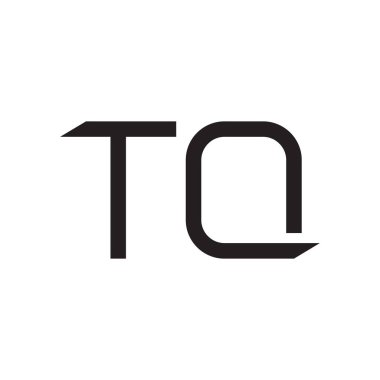 tq ilk harf vektör logo simgesi