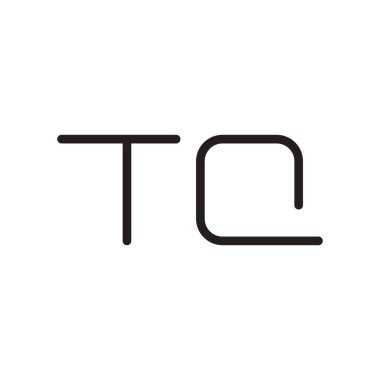 tq ilk harf vektör logo simgesi