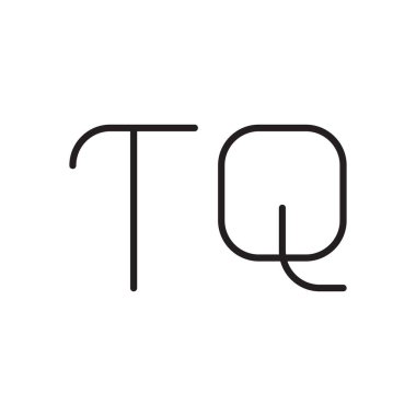 tq ilk harf vektör logo simgesi